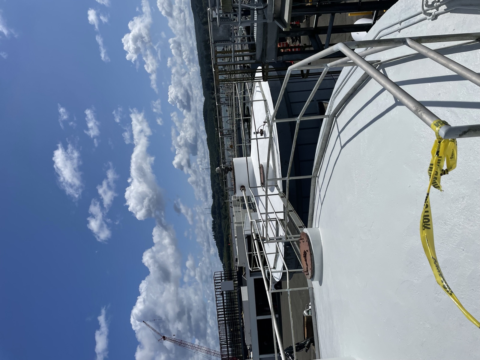 Waterproofed concrete tank
